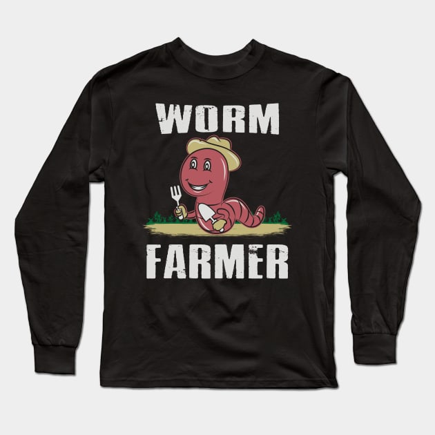 WORM FARMING: Worm Farmer Long Sleeve T-Shirt by woormle